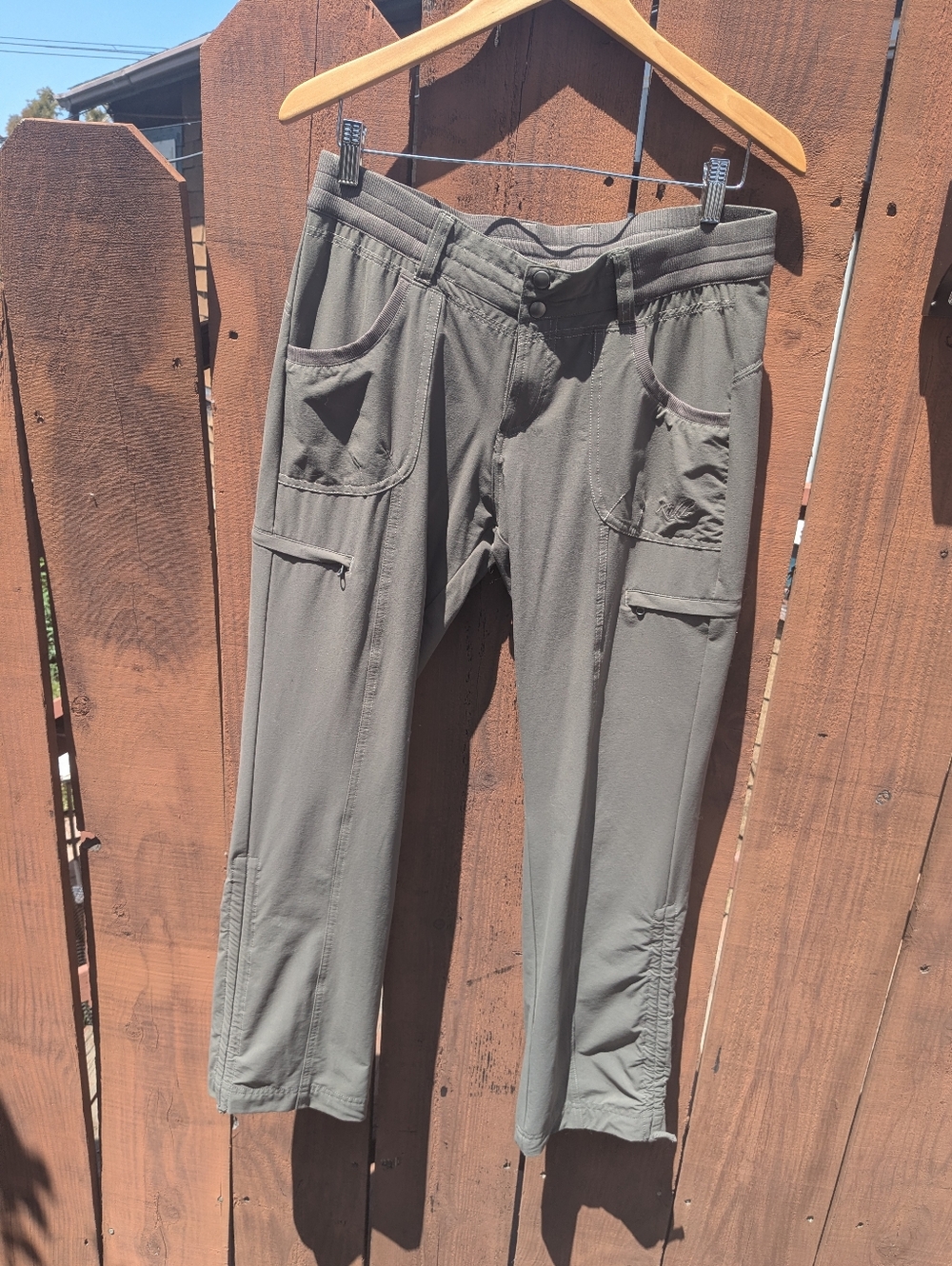 Women's Kühl Casual Utility Pants in Olive Green, 10 Short